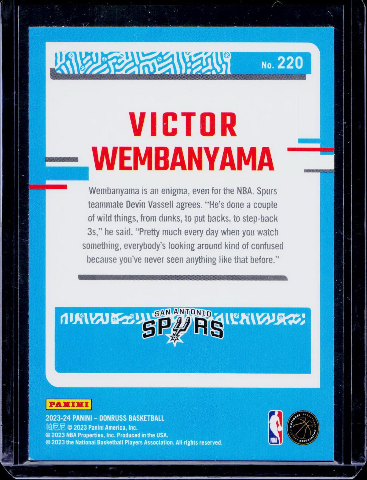 Victor Wembanyama - Rated Rookie - Donruss 23/24
