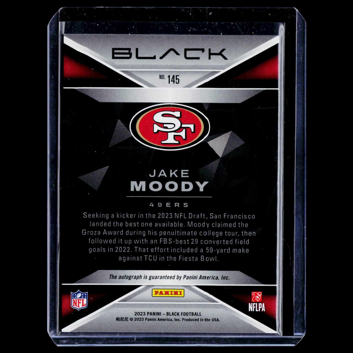 Jake Moody - Autograf /199 - Panini Black 2023
