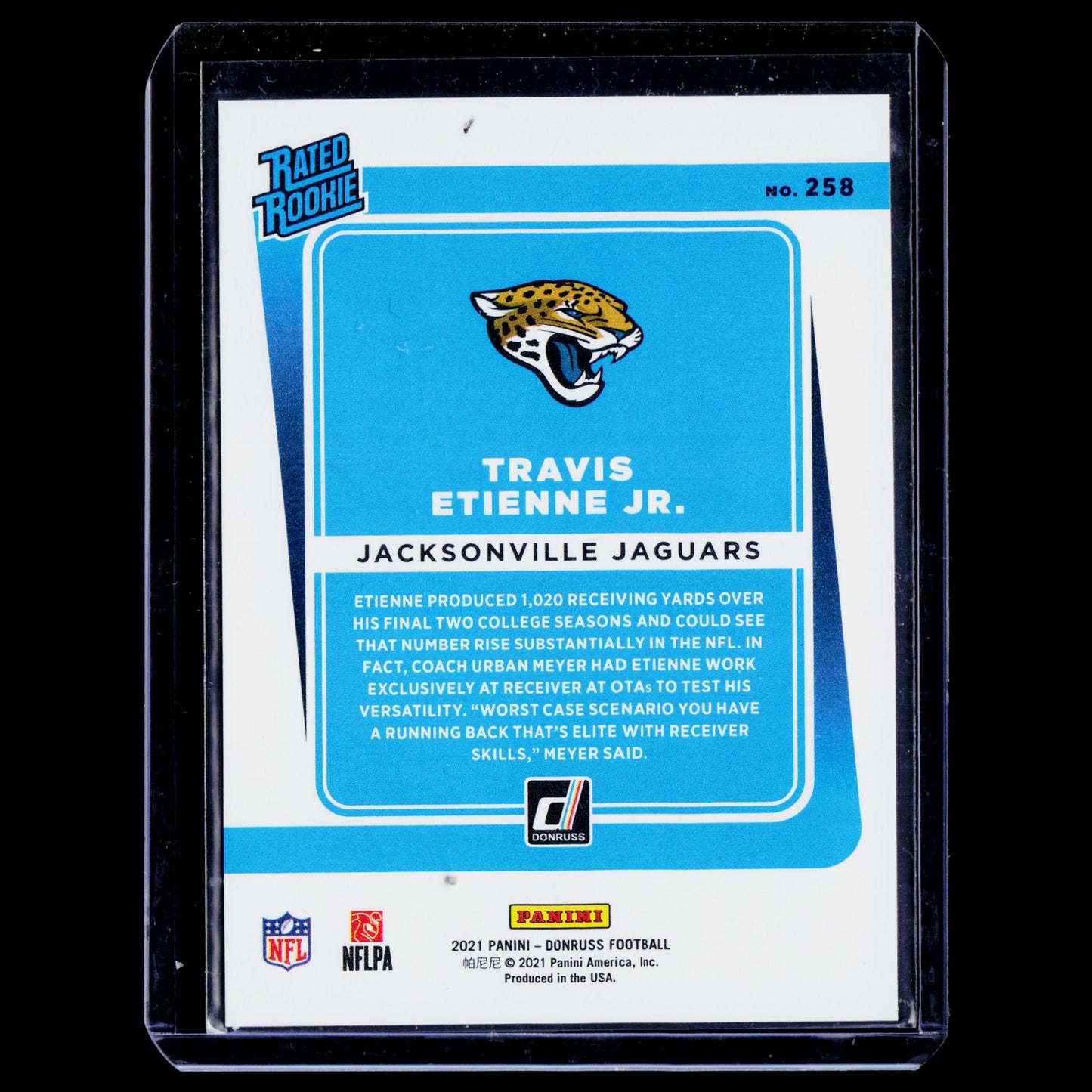 Travis Etienne Jr - Rated Rookie Press Proof Gold - Donruss 2021
