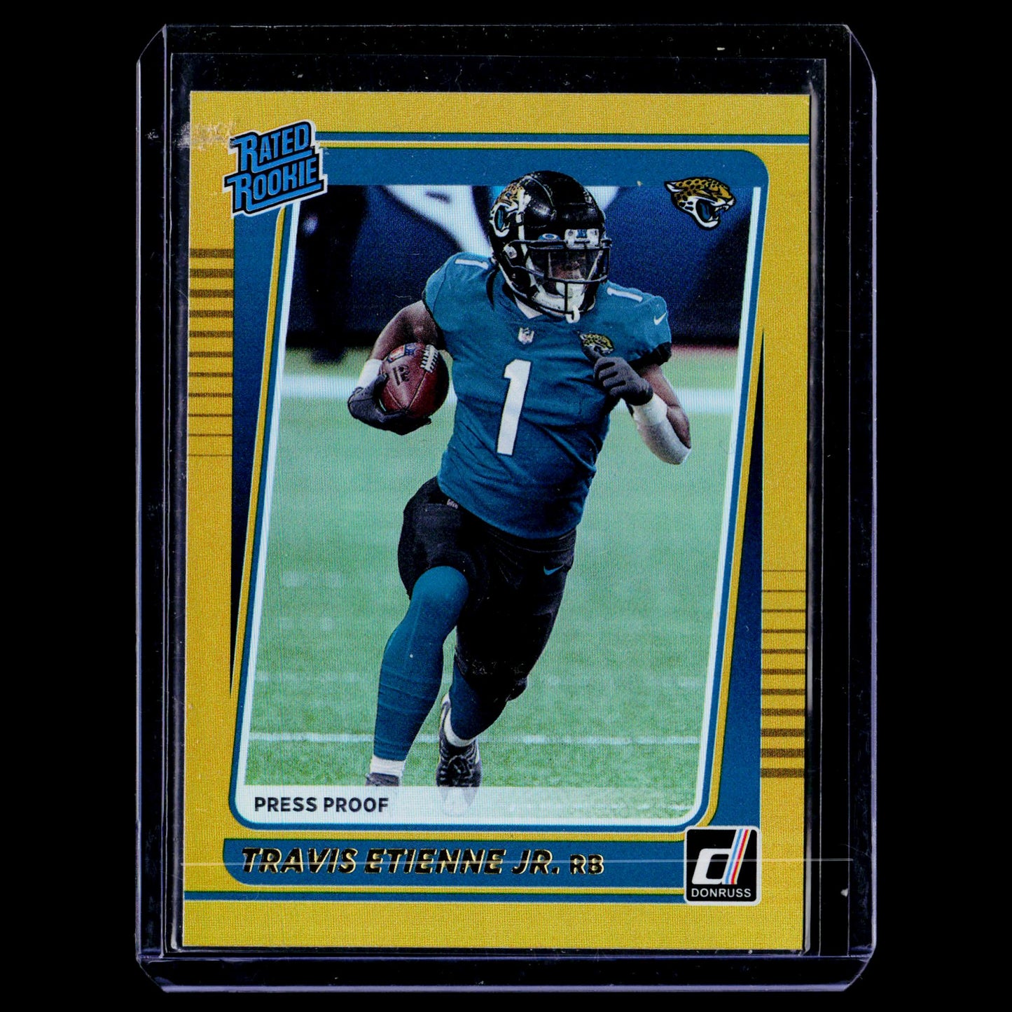 Travis Etienne Jr - Rated Rookie Press Proof Gold - Donruss 2021