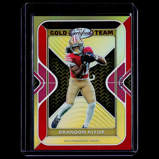 Brandon Aiyuk - Gold Team /99 - Certified 2024