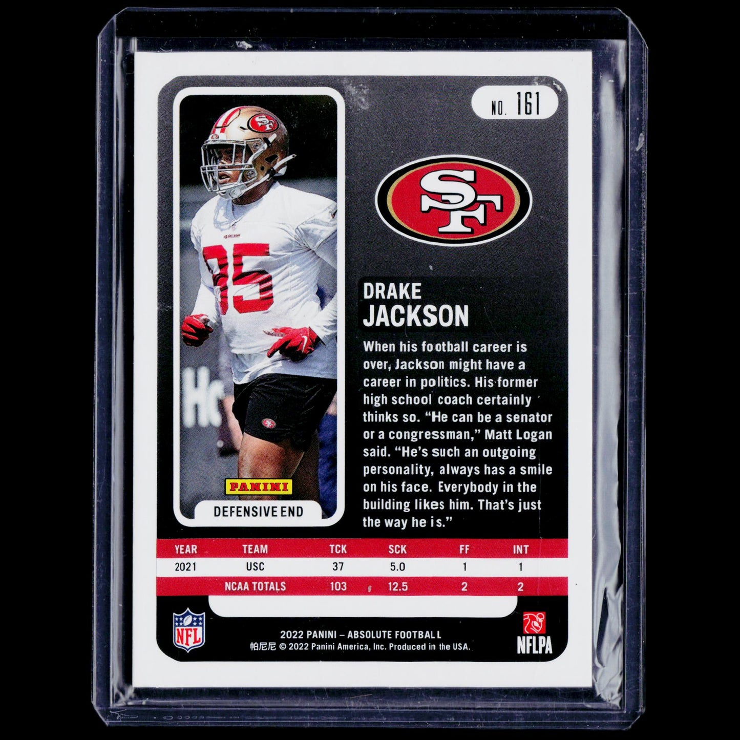 Drake Jackson - Spectrum Red Rookie /100 - Absolute 2022