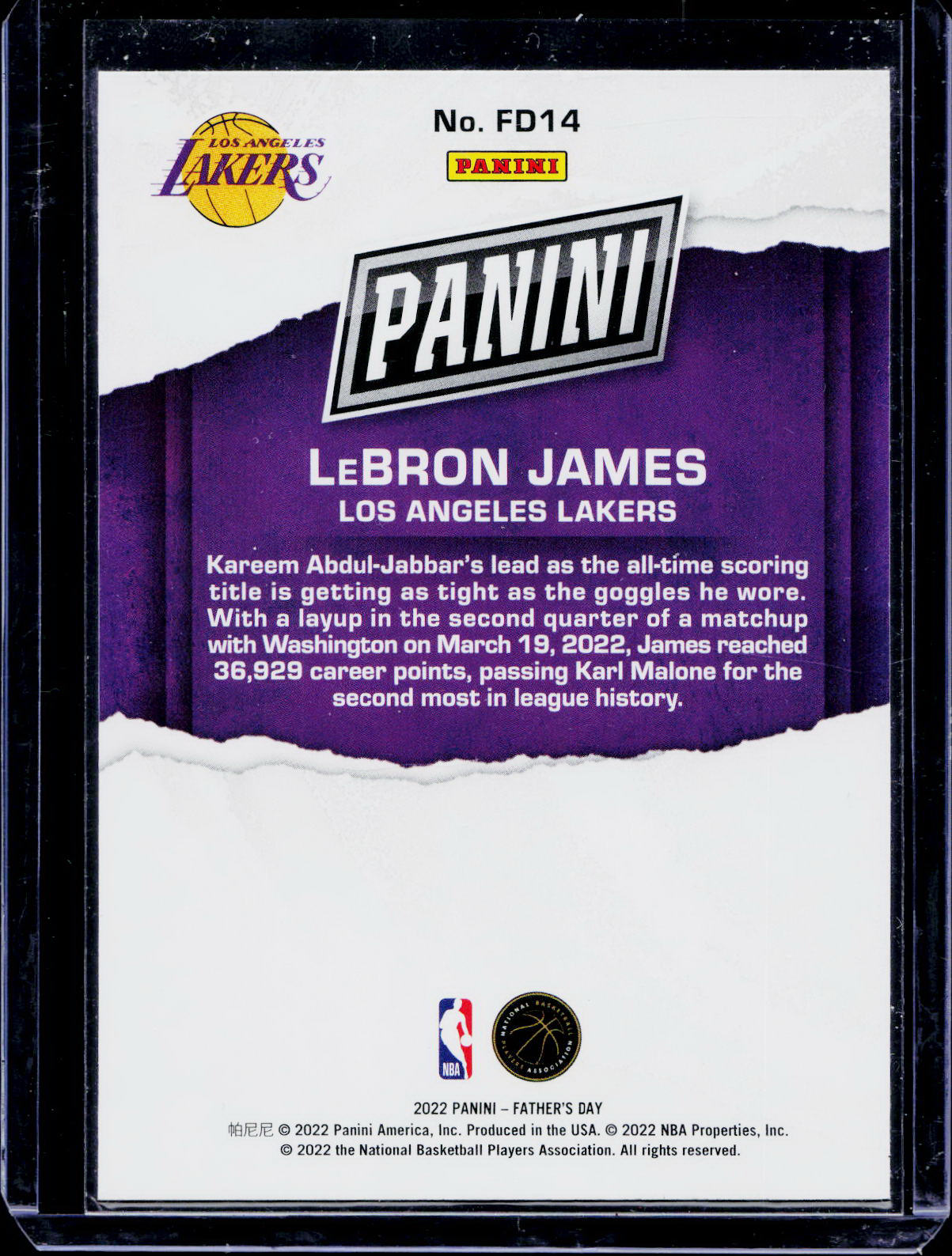 Lebron James - Base - Fathers day 2022