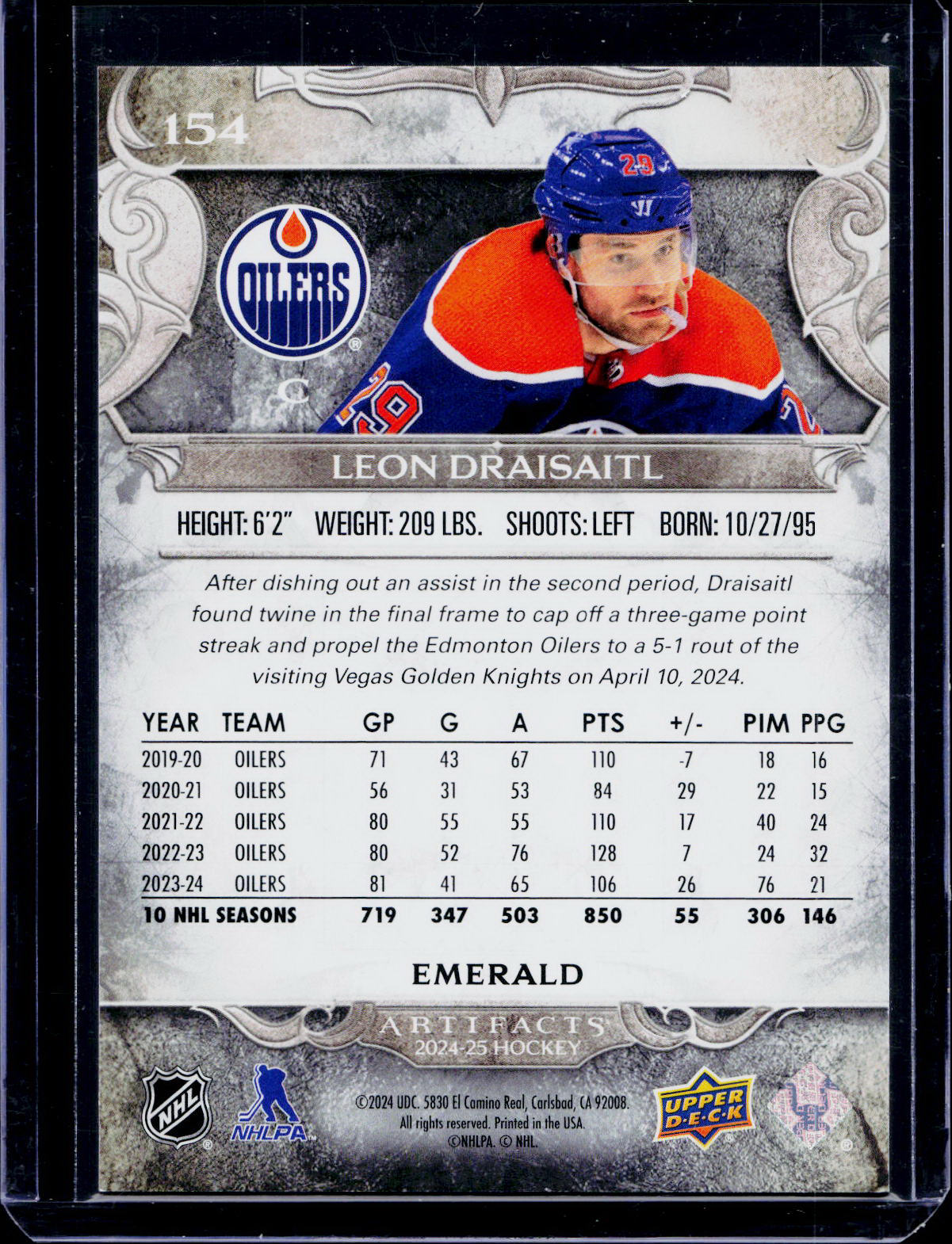 Leon Draisatl - Emerald /149 - Artifacts 24/25