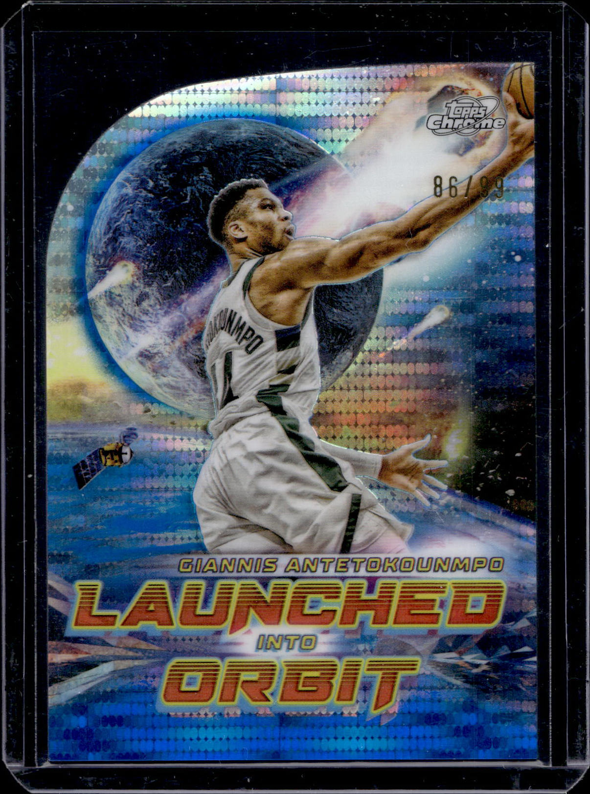 Giannis Antetokounmpo - Launched Into Orbit /99 - Topps Chrome 2024