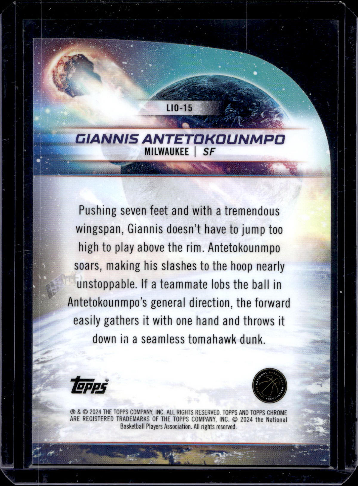 Giannis Antetokounmpo - Launched Into Orbit /99 - Topps Chrome 2024